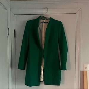 ZARA Women's Green Blazer Coat